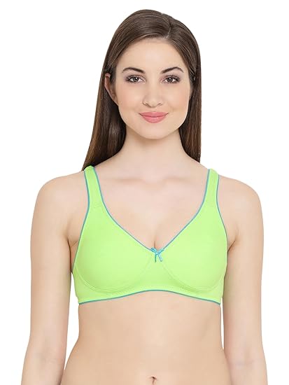 Clovia Women’s Cotton Non-Padded Wire-Free Half-Cup Full-Coverage Bra – Everyday Comfort